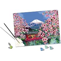 Ravensburger CreArt 20177 - Fleurs de Cerisier japonaises - Peinture par numéro pour Adultes, Set de Peinture à Faire soi-même avec Pinceau et