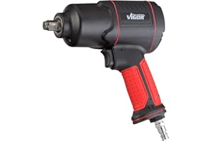 VIGOR V4800 llave de impacto neumática - par de apriete máx 1200 Nm, cuadradillo 12,5 mm (1/2 pulgada) - llave neumática de baja vibración para apretar y aflojar tornillos