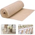 Jute Tischläufer Rolle, 30 Cm X 10 M, Mit Spitze & Schnur – Natürlicher Jutestoff Für Hochzeiten, Geburtstage & Deko