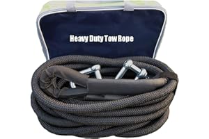 GeRRiT Abschleppgurt Abschleppseil 4x4 Abschleppgurt Für Auto-SUV-Fahrzeugrettung Mit 2 Sicherheitsschäkeln Anti-Rutsch-Handschuhen Und Aufbewahrungstasche,5T/3M