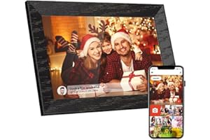 Tibuta 10,1 Zoll - Elektronischer Digitaler Bilderrahmen WLAN 32GB WiFi Digitale Photo Frame 1280x800 HD IPS Touchscreen Speicher Automatische Rotation Teilen Sie Fotos und Videos