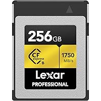 Lexar Professional Serie GOLD Scheda Cfexpress 256 GB, tipo B Scheda CF, Lettura fino a 1750 MB/s, Adotta PCIe 3.0 NVMe, Sche