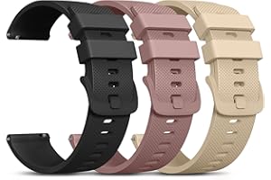 Oumida 3 Pack Quick Release Watch Straps Width 22mm 20mm 18mm Watch Straps for Men Women, Soft Silicone Replacement Sport Replacement Wristbands