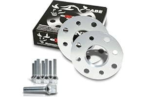 NJT eXtrem 790732 Cales Elargisseurs de voies 20mm (paire) - 10mm (épaisseur par Cale) incl. boulonnerie Entraxe (LK) 5x112 Alésage 66,6mm