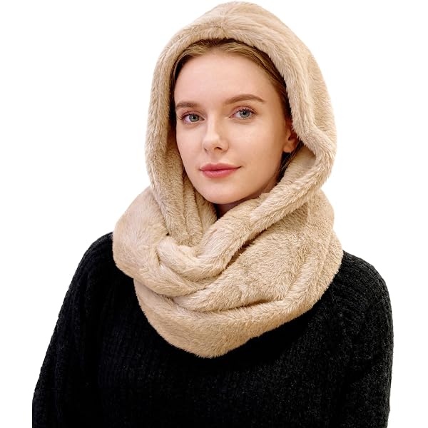YAMEE Bonnet D'Hiver Femme Avec Écharpe Intégrée - Chaud, Doux Et Pelucheux, Bonnet Trappeur Coupe-Vent Pour Ski Et Plein Air