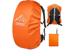 Crenze - Funda de Lluvia para Mochila (15-90 L, Impermeable, Reflectante, para Senderismo, Camping, Viajes, Ciclismo