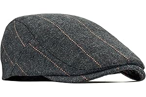 besbomig Piatto Berretto da Uomo Newsboy Flat cap - in Tweed Invernale Irish Winter Coppola Cappello, Primavera Autunno Inverno, 55-59cm