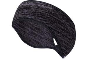 Oumers Fleece Ponytail Headband(1pc), Ear Warmer Polar Fleece Ear Muff Hair Band for Men and Women Winter Running Yoga Skiing Outside Sport