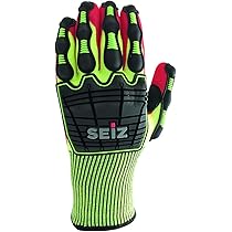 Guanti Da Lavoro HIGH-VIS SDXO2 Con Protezione Impatto - Antiscivolo, Olio Repellente, Taglia L - Foto 7