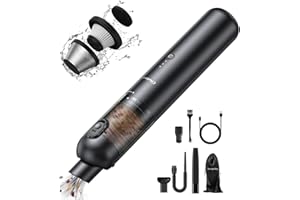 ‎CHUBOOR Chuboor Handstaubsauger, Handstaubsauger Akku 17000Pa Saugen 4 in 1 Mini Staubsauger mit 8000mAh Batterie und HEPA Dreifachfilter Laufzeit 25 Min USB Aufladbar, für Zuhause/Büro/Auto (Schwarz)