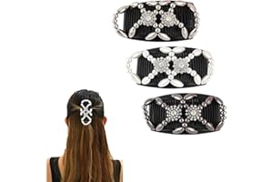 dinghaole 3-Piece Hair Combs Set for Women - White, Black, Silver Hair Clips - Perfect for Daily Styling Needs