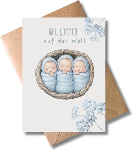 WHITE COTTON CARDS Handgefertigte Einzugskarte – 16x16 Cm, Mit Glitzer Und Strass, Inkl. Umschlag