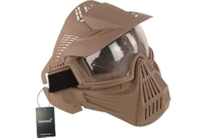‎WISEONUS WISEONUS Paintball Maske Ausrüstung Airsoft Masken mit Schutzbrille Taktische Schutzmaske Full Face Zubehör für Softair Halloween CS Schießen Jagd Spiel