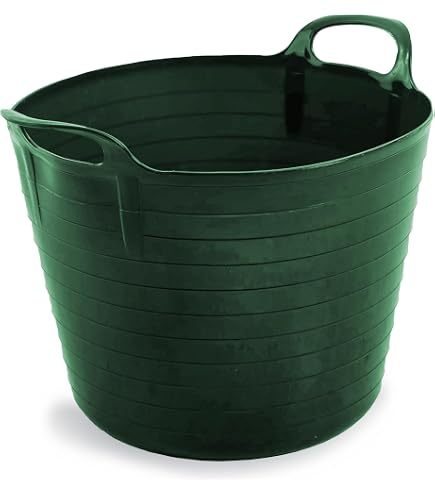 Faithfull Eco Flex Secchio Multiuso 42 Litri In Materiale Riciclato | Resistente E Flessibile, Manici Rinforzati, Capacità 150 Kg, Diametro 46 Cm, Verde, Per Edilizia E Giardinaggio