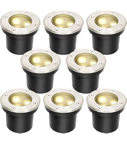 9x Ledvion LED Einbauleuchten Quadratisch – 5W, 4000K, IP67, Mit 1m Kabel (ohne GU10 Lampe)