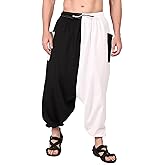 Whitewhale Men Women Cotton Summer Loose Baggy Hippie Boho Harem Pants