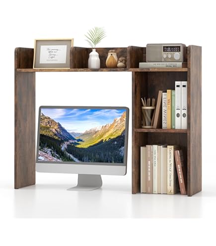 VIVO Klem-on 33cm boven of onder bureau 2-laags rekken voor tafelaccessoires, gamingapparaten en meer, opberglade, bureauorganizer, zwart, STAND-SHELF2C