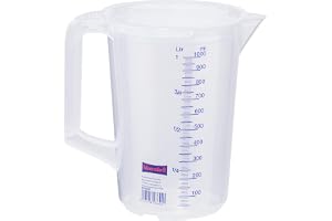 Hünersdorff 936000 Bägare med Mått, Stängt Handtag 1000 ml Vit