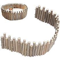 Clôture En Bois Naturel Pour Cage Hamster - Barrière De Jeu Et Séparation - Pour Petits Rongeurs (Chinchilla, Cochon D'Inde)