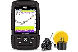 LUCKY Détecteur de Poissonécran LCD Couleur de 7,1 cm Portable 200 kHz/83khz Double fréquence Sonar 100 m Profondeur de détection Finder