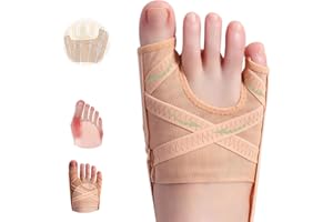 Sikeydels Hallux Valgus Bandage,Hallux Valgus Schiene Korrekturbandage,Zehentrenner,Zehenspreizer für Großer Zeh & Kleine Zehe,Hallux Valgus Socken für Frauen und Männer(S,35-37)