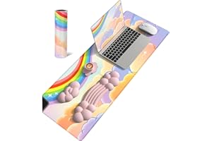 MAMBASNAKE MANBASNAKE Cloud Mouse Pad Wrist Support Keyboard Wrist Rest Set with Ergonomic Memory Foam,Non-Slip Base,Cloud Coasters for Home,Office,Laptop,Desktop Computer,Easy Typing Pain Relief- Pink