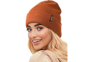 FURTALK Beanie Hats for Women Men Acrylic Knit Cuffed Hat Soft Warm Slouch Ladies Skull Cap Unisex Winter Hats for Men Women