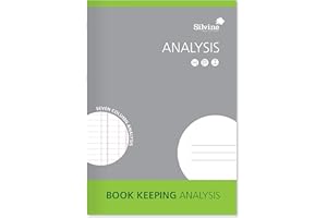 Silvine SJA4A Buch Keeping Analysis, 32 Seiten, gedruckte"Analysis", 7 Spalten
