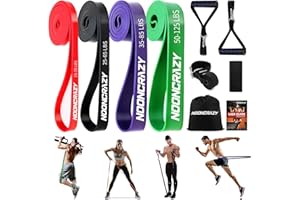 ‎NOONCRAZY Resistance Bands, Verschiedene Ebenen Widerstandsbänder mit Türanker und Handgriffen, Fitnessbänder für Kraftraining, Training, Yoga für Männer und Frauen