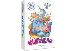 BLACKROCK GAMES Moustache - Jeu de Société - Jeu de Plis Amusant et Tactique - 3 à 6 Joueurs - Dès 10 Ans - Accessible : idéal en Famille ou Entre Amis - Lumberjacks Studio, Blanc