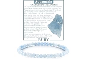 RUBY Perlenarmband Damen - Hochwertiges 4mm Edelstein Armband aus Facettierten Echten Natursteinen - Inklusive Geschenkbox