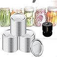 GLHFSONG 60 PCS Regular Mouth Mason Jar Lids, Compatible with Mason Jar Vacuum Sealer, Vacuum Seal Mason Jar Lids Only, Replaceable Mason Jar Vacuum Sealer Lid, Canning Lids Regular Mouth