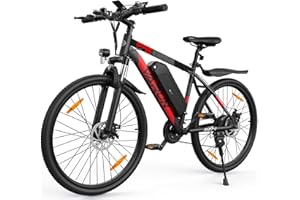 VARUN Velo Electrique, 24"/26"/27.5" VTT Électrique avec 48V/36V Batterie, Jusqu'à 55-100KM, 250W Moteur, Vélo Électrique Homme Femme avec 21/1 Vitesses, Écran LCD, Ville E-Bike avec Pédalage Assisté