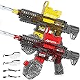 2 Pack Electric Water Guns for Adults Kids, Automatic Water Gun Toys for Kids Ages 4-8 8-12, Large Capacity High Power, Ultra-Long Range, Summer Pool Outdoor Beach Water Toy for Boys Girls（Red+Yellow）