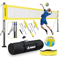 Rete da pallavolo per allenamento, rete regolabile da 3,5 m x 3,5 m, con sistema