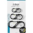 Nite Ize LSBC-01-R6 S-Biner Stainless Steel Slide Lock (Pack of 3), Black
