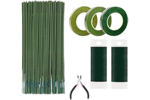 ZXYZLJJD Kit de arreglo floral, 7 herramientas de arreglo floral, incluyendo cintas y envolturas florales, alambres de tallo floral, para manualidades ramo de flores