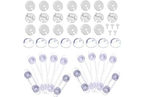 MADEKI Kits Sécurité de Bébé Enfants – Caches Prises Électrique pour Enfant Sécurité (20 caches+5 clés)+10 Protection Coin Table Enfant Coins De Table Bébé+12 Loquets de Sécurité pour Bébé