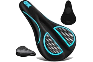 Auvstar Coprisella in Gel per Bicicletta, Traspirante e Comodo Con Cuscino Morbido per Bici Urbana Montagna MTB (Blu)