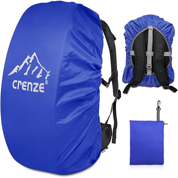 2 Pack Waterdichte Rugzak Regenhoes met Reflecterende Band (18-70L), 1 Verstelbare Anti Slip Cross Gesp Strap, Regendicht Sneeuwbestendig, Groen, XL (for 56-70L backpack