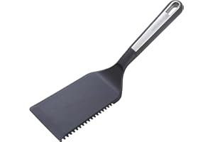 Wiltshire Aspire Lasagna Turner, Flipping & Turning, Solid Cooking Spatula Cutting Edge, Fish Slice, Heat-Resistant Utensil, Non-Stick, Non-Scratch, Anti-Slip Soft Touch, Grey & Silver, 33x8x8.3cm