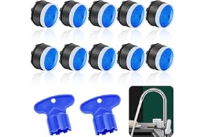 Hengxinc 10 Stück Strahlregler M18,5 Perlatoren für Wasserhähne Wassersparend Mit 2 Belüfter-Schraubenschlüssel Wasserhahn Sieb Wasserhahn Eingebautes Strahlregler Wasserhahn