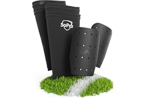 SoPro Mini Protege Tibia Foot Enfant & Adulte - Football Protège Tibia Foot avec Chaussettes incluses - 120 x 80 x 5 mm - léger, Petit, antidérapant & inodore - Fabriqué en Allemagne