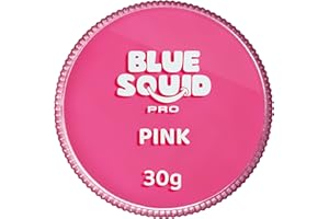 Blue Squid Pinturas faciales profesionales con base acuosa, aptas para la cara y para el cuerpo, para niños, adultos y efectos especiales, envase individual (color rosa, 30 g)