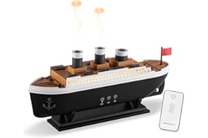 LONYIABBI Diffusore dell'olio essenziale della nave a vapore, umidificatore di aromaterapia con telecomando