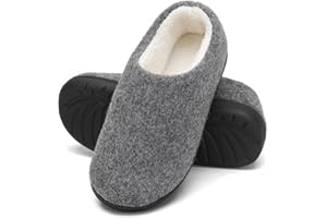 Mishansha Zapatillas de Casa Invierno Cálido Pantuflas Antideslizante con Espuma de Memoria Unisex-Adulto Gr.36-47