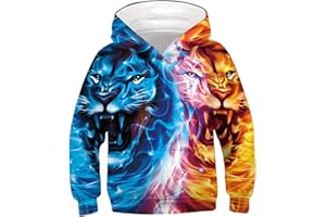 Belovecol Boys Girls Hoodies 3D Novelty Pullover Kids Funny Pullover Sweatshirts Long Sleeve Hooded with Pocket for 6-16 Years