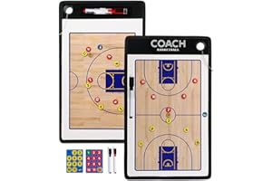 RoseFlower Tableau Tactique Basketball, Plaquette Entraineur Basket, Plaquette Basket Coach avec Stylo Aimants, Tableau Coach Basket Magnétique Entraîneur Board