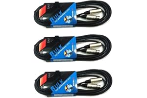 PROEL-GN PROEL BULK250LU5 - Set da 3 unità, cavi audio professionali bilanciati con connettori Cannon XLR 3P Maschio a XLR 3 F Femmina, 5 metri