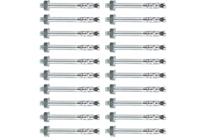 LANZLC Schwerlastanker Verzinkt M10x110mm, 20 Stück Bolzenanker Schwerlastdübel Keilanker Verzinkt Ankerbolzen Ankerschrauben, Stahlanker für Geländer, Befestigung von Schildern, Holzbauten an Beton